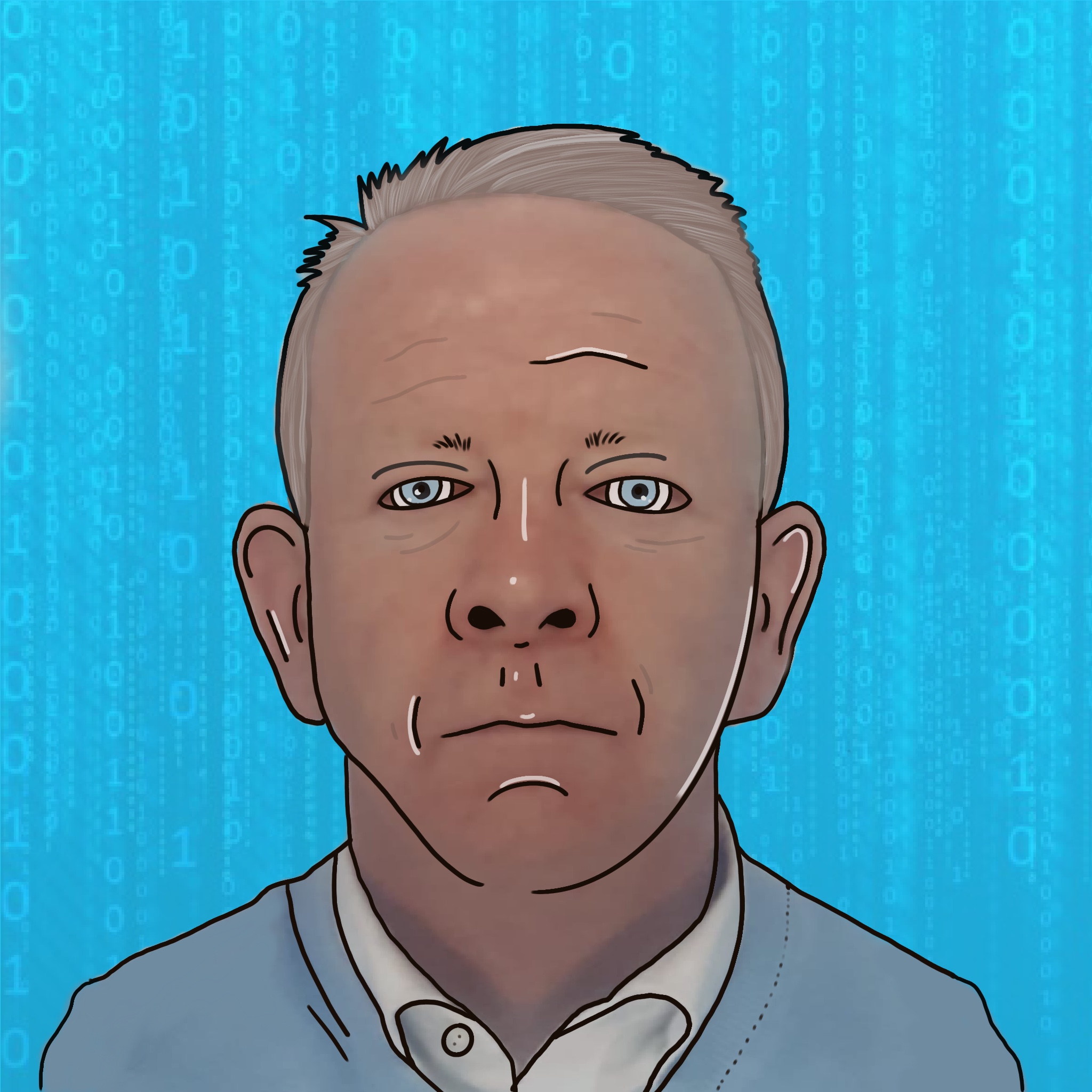 Kev, the Managing Director and Founder of Trust Networks Ltd as a cartoon photograph.